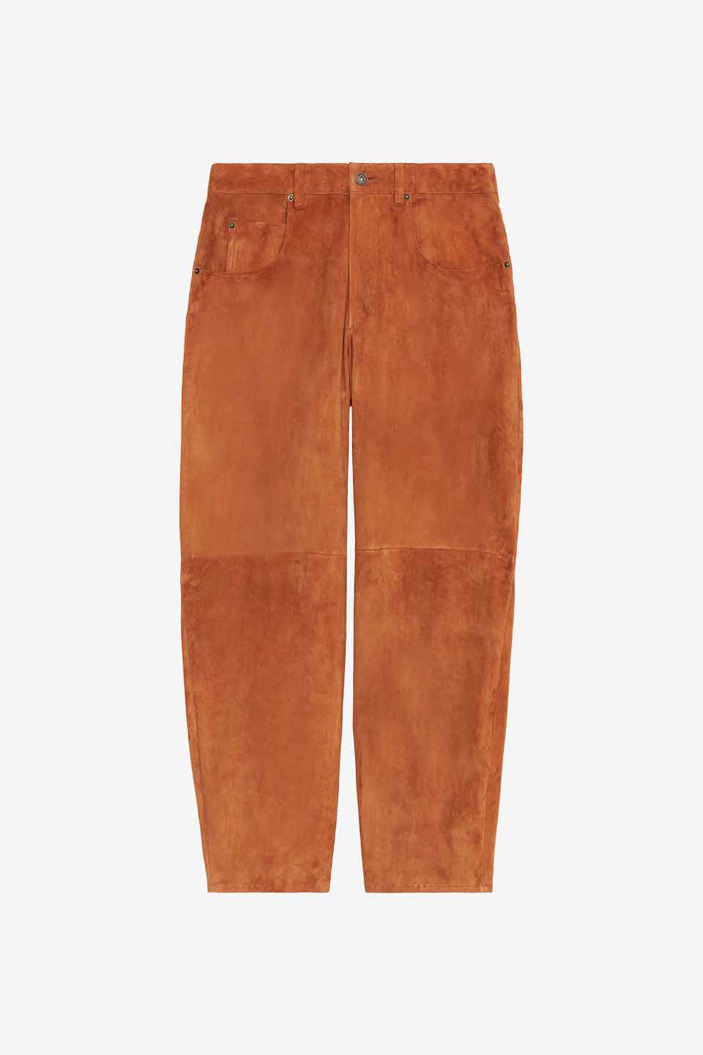 Hose darielle aus veloursleder - Cognac - Woman