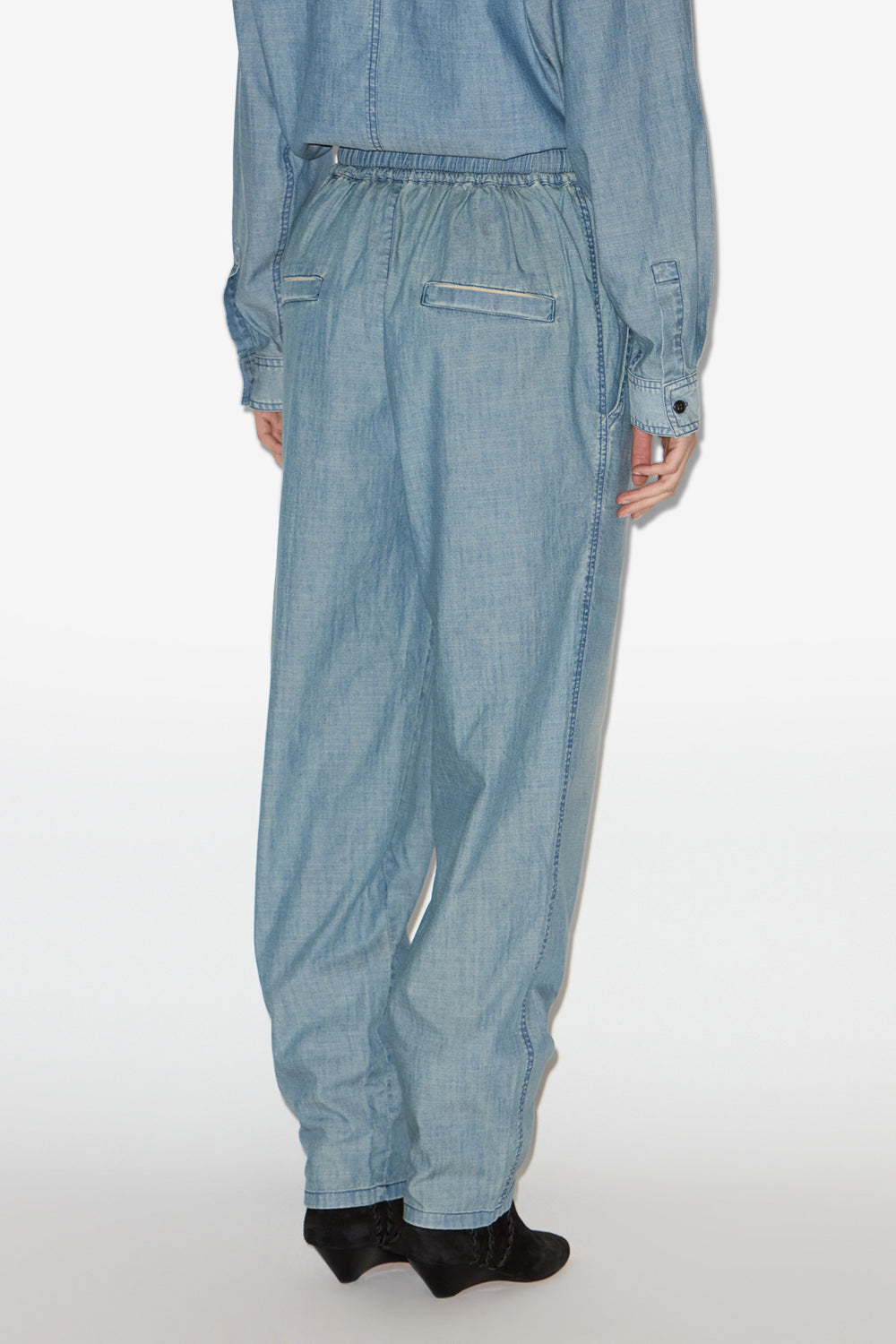 Catalia flowing chambray pants - Blue - Woman - 5