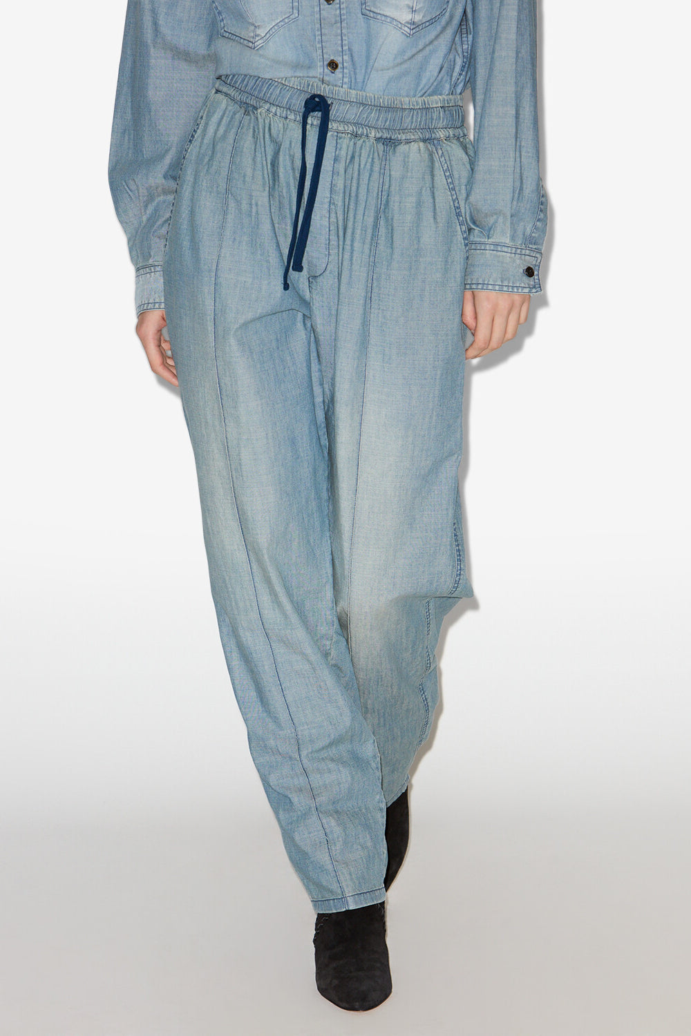 Catalia flowing chambray pants - Blue - Woman - 4