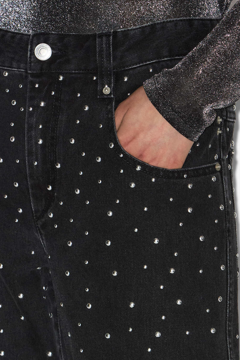 Jean avec studs brinsa - Noir - Woman - 3