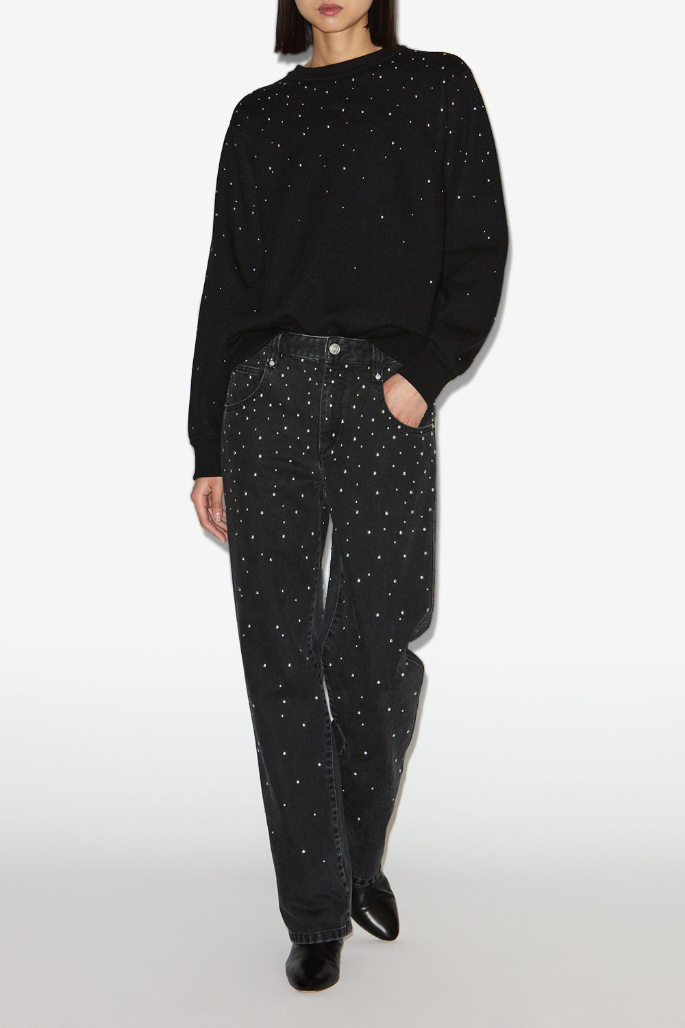 Jean avec studs brinsa - Noir - Woman - 2