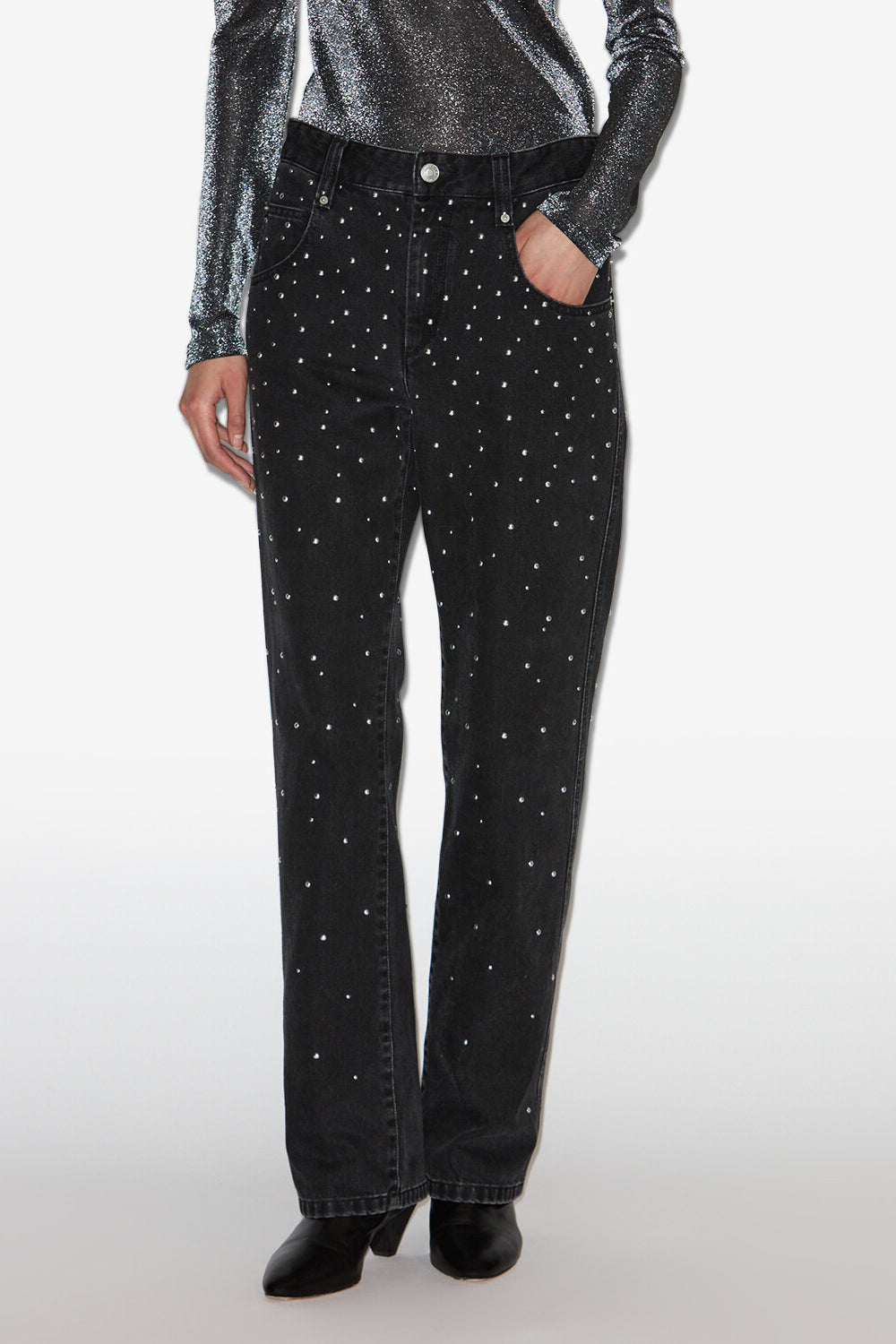 Jean avec studs brinsa - Noir - Woman - 4