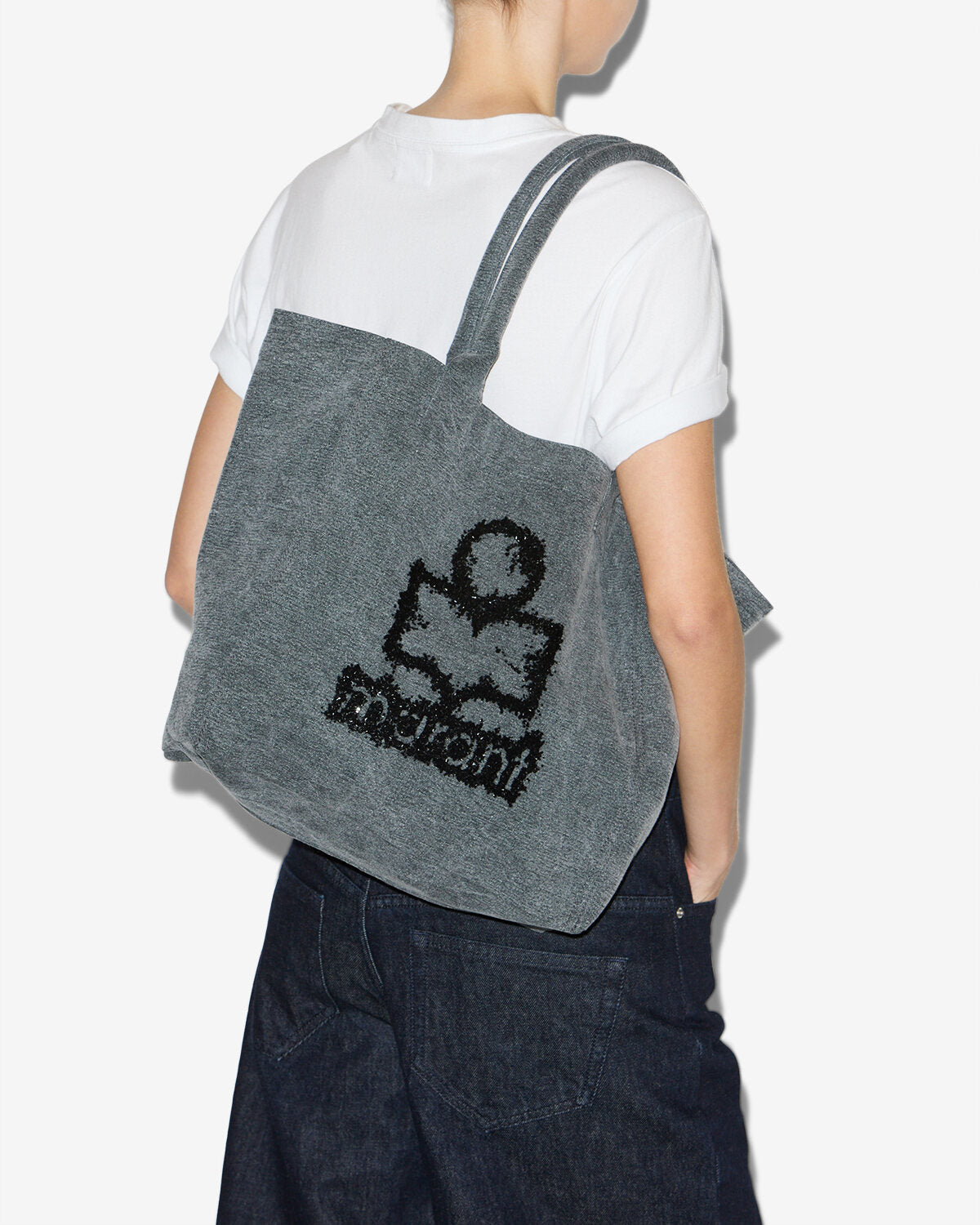 Sac small yenky en coton délavé à logo - Gris - Woman - 3