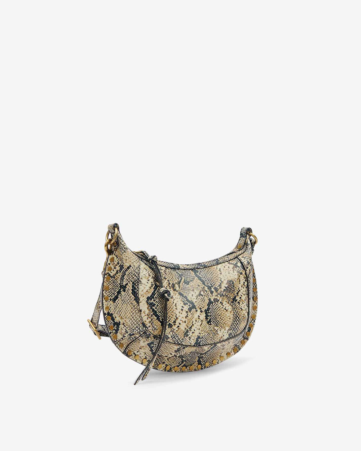 Sac porté épaule oskan moon en cuir imprimé - Beige - Woman - 5