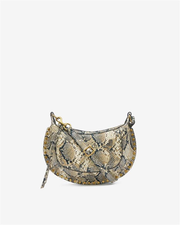 Sac porté épaule oskan moon en cuir imprimé - Beige - Woman - 1