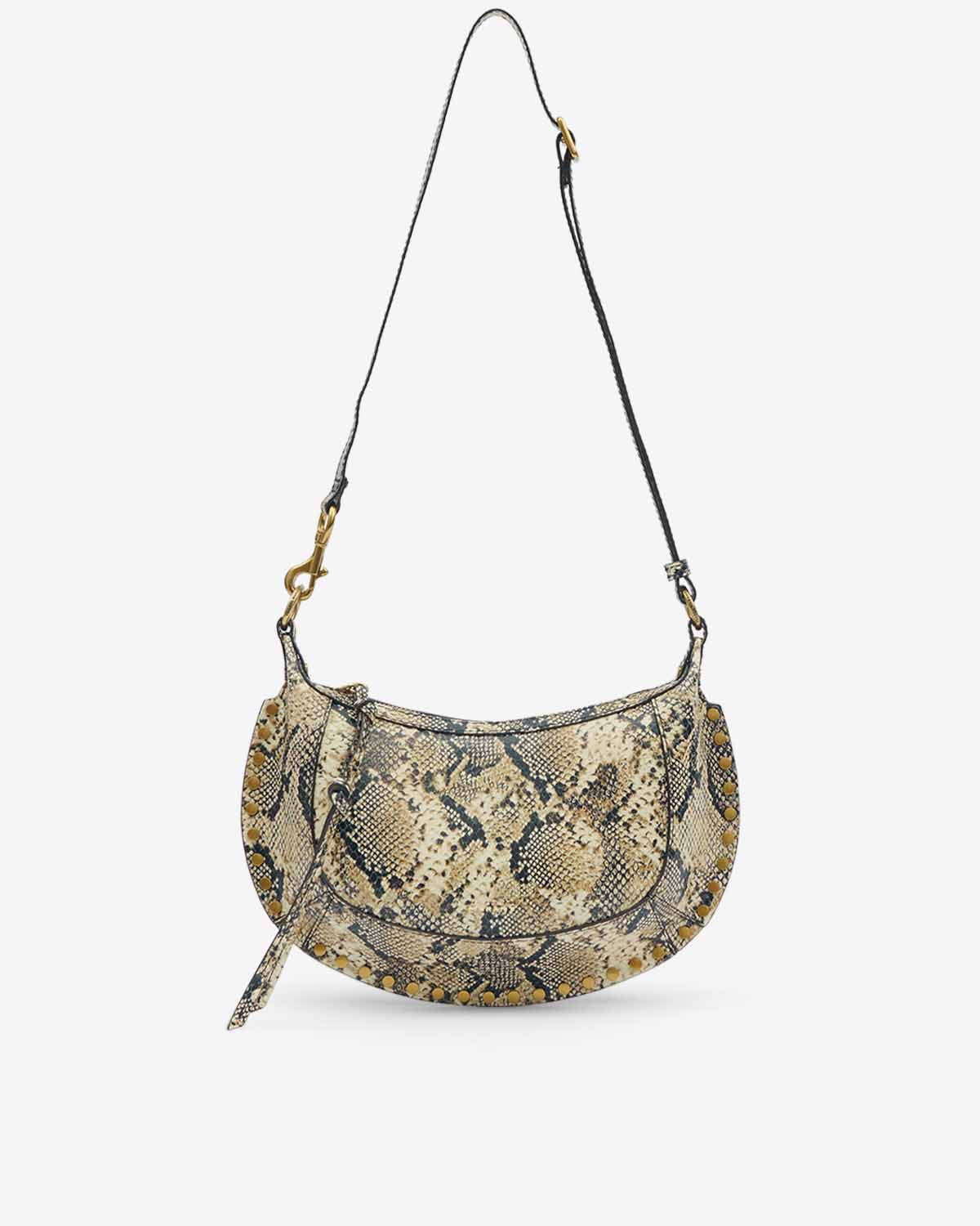 Sac porté épaule oskan moon en cuir imprimé - Beige - Woman - 6