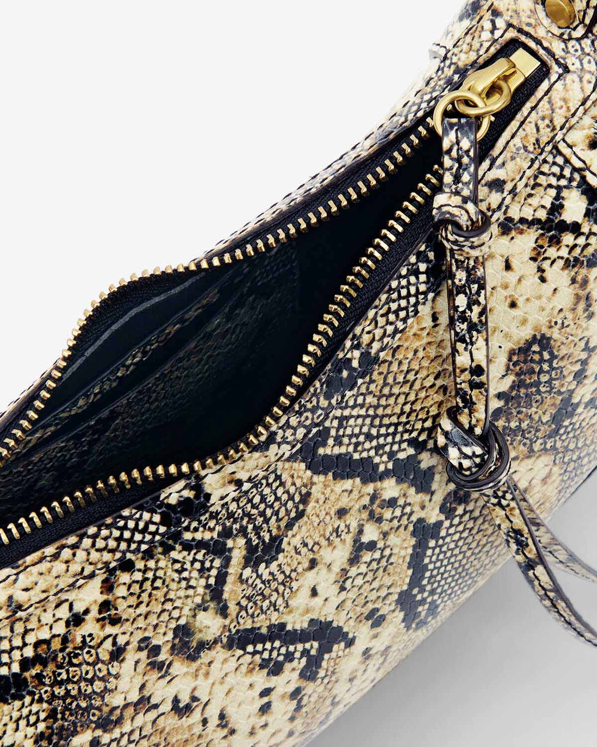 Sac porté épaule oskan moon en cuir imprimé - Beige - Woman - 3