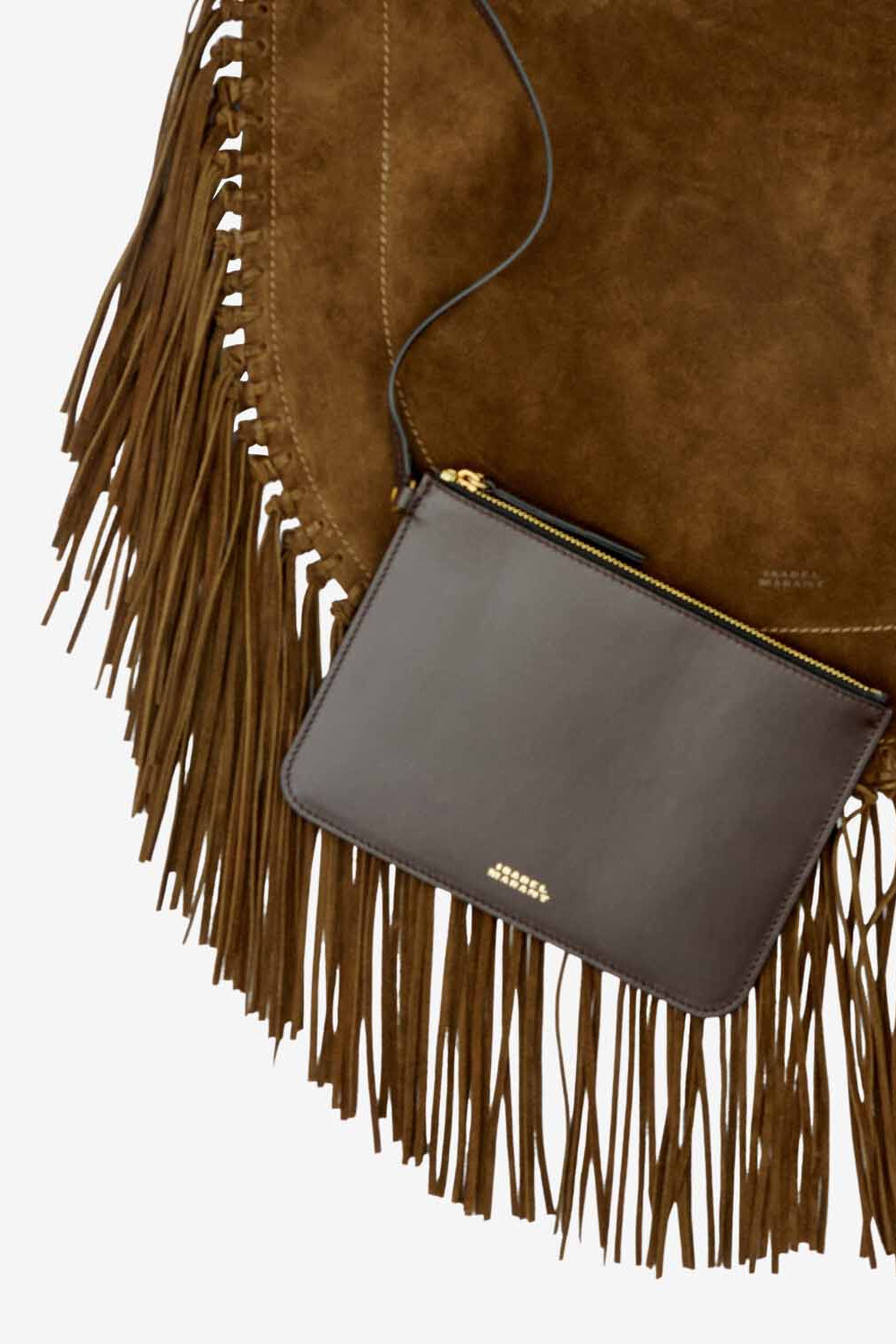 Tasche oskan hobo soft aus kalbs-veloursleder - Bronze - Woman - 3