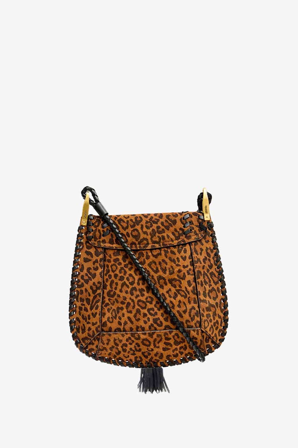 Anahi 프린트 스웨이드 가죽 숄더 스트랩 백 - Leopard - Woman - 3