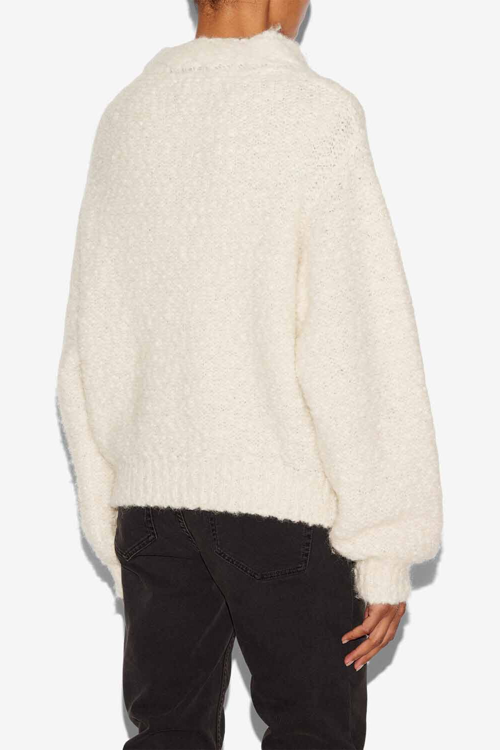 Pull romane en maille torsadée - Écru - Woman - 5