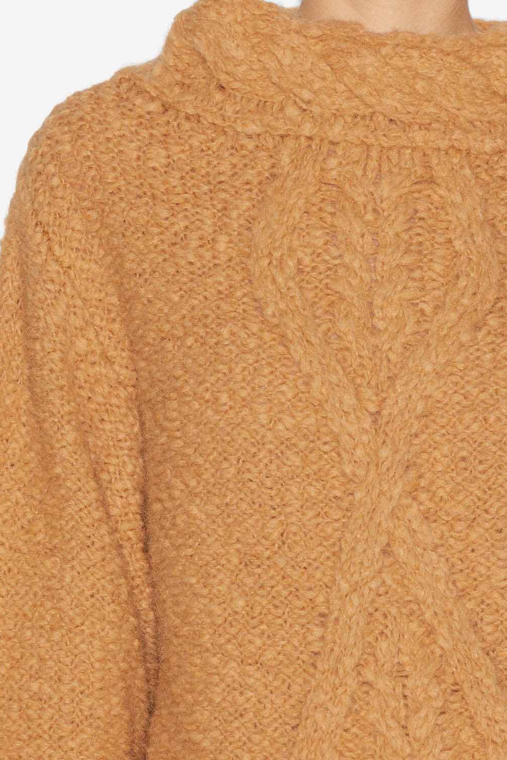 Pull romane en maille torsadée - Caramel - Woman - 3