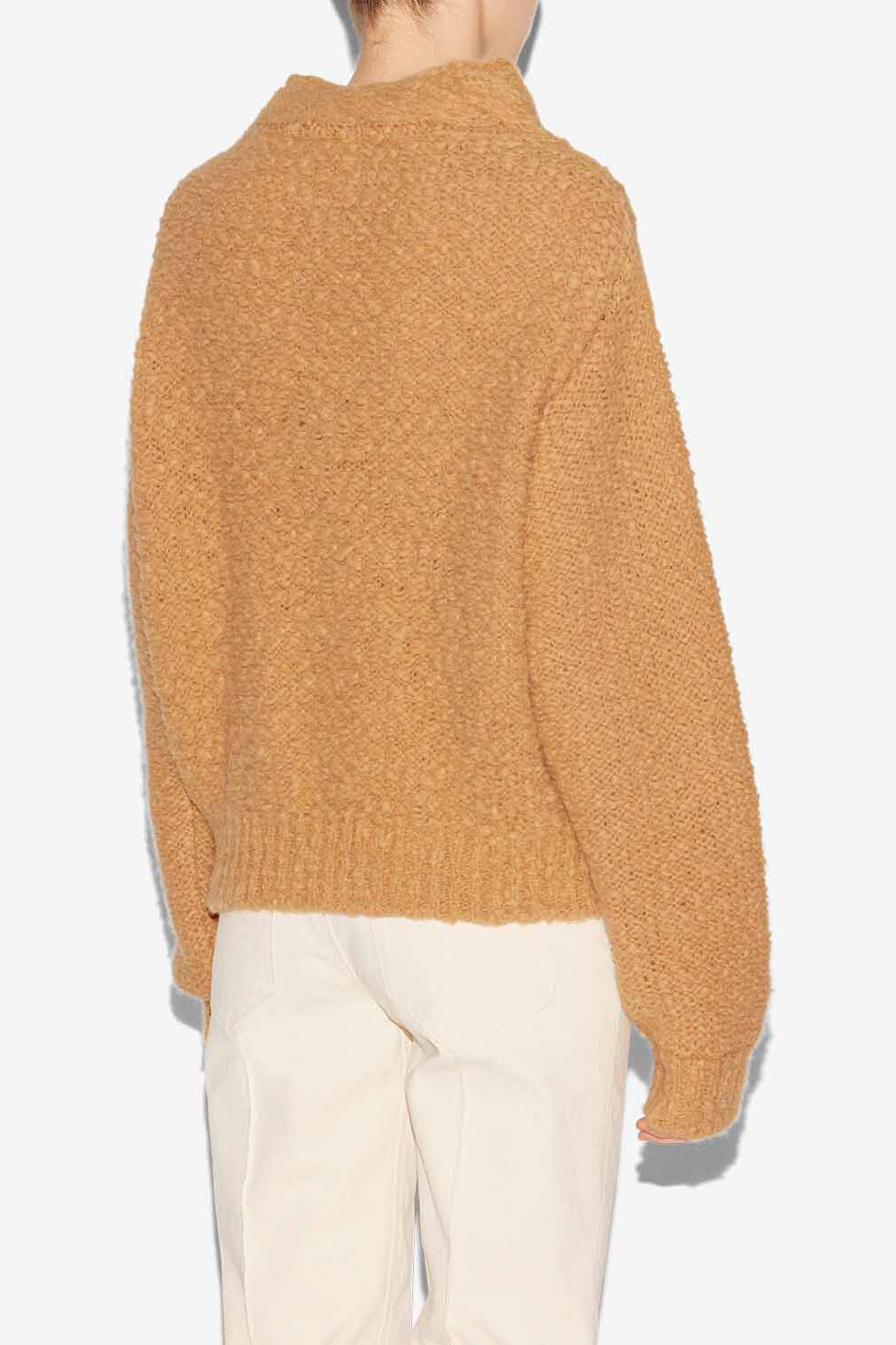 Pull romane en maille torsadée - Caramel - Woman - 5