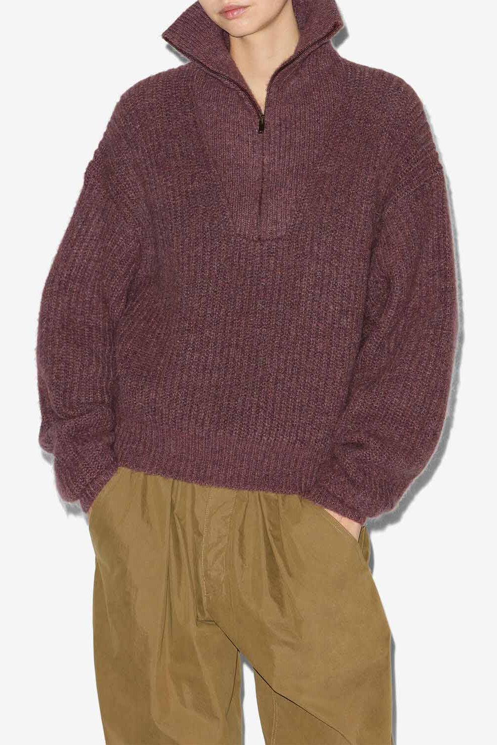 Pull à col camionneur danita en maille - Rose - Woman - 4