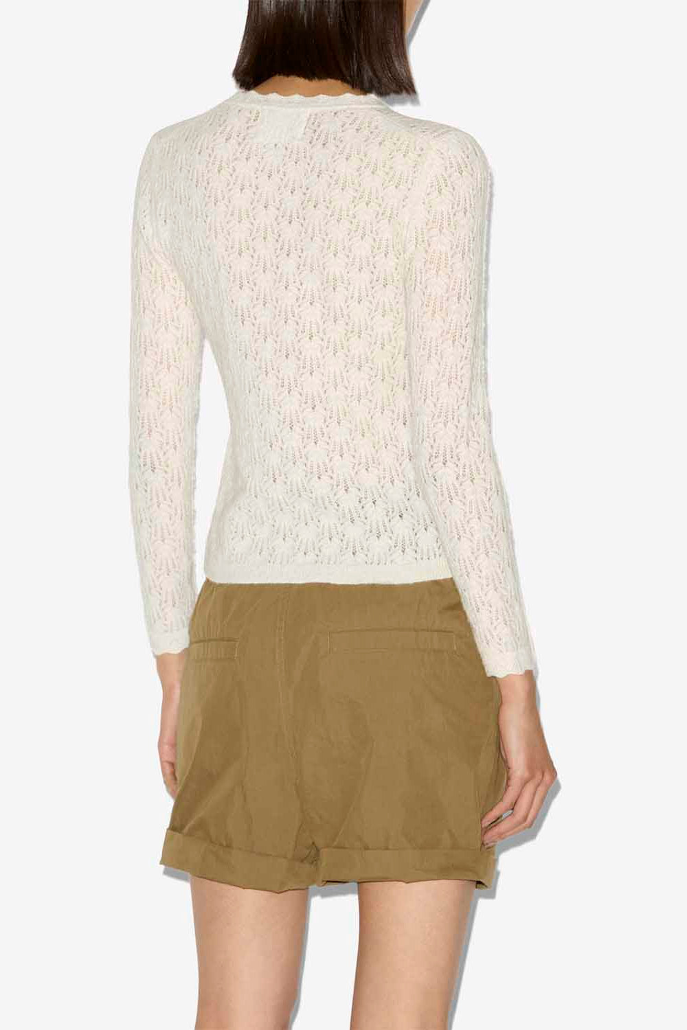 Pull obeline en maille dentelle - Écru - Woman - 5