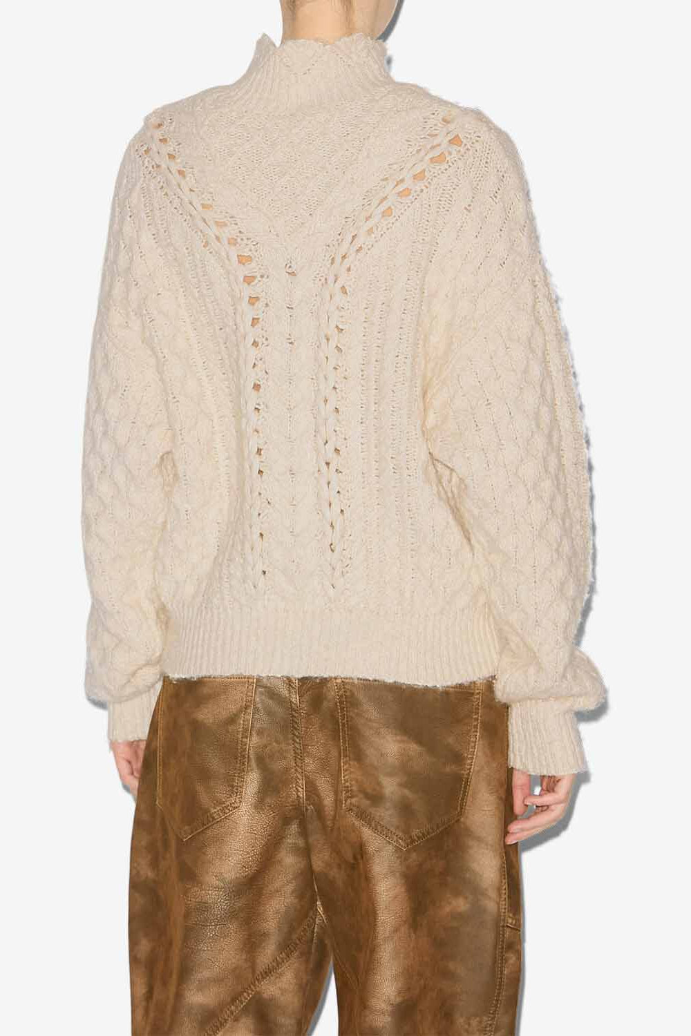Pull bolinea en maille torsadée  - Écru - Woman - 5