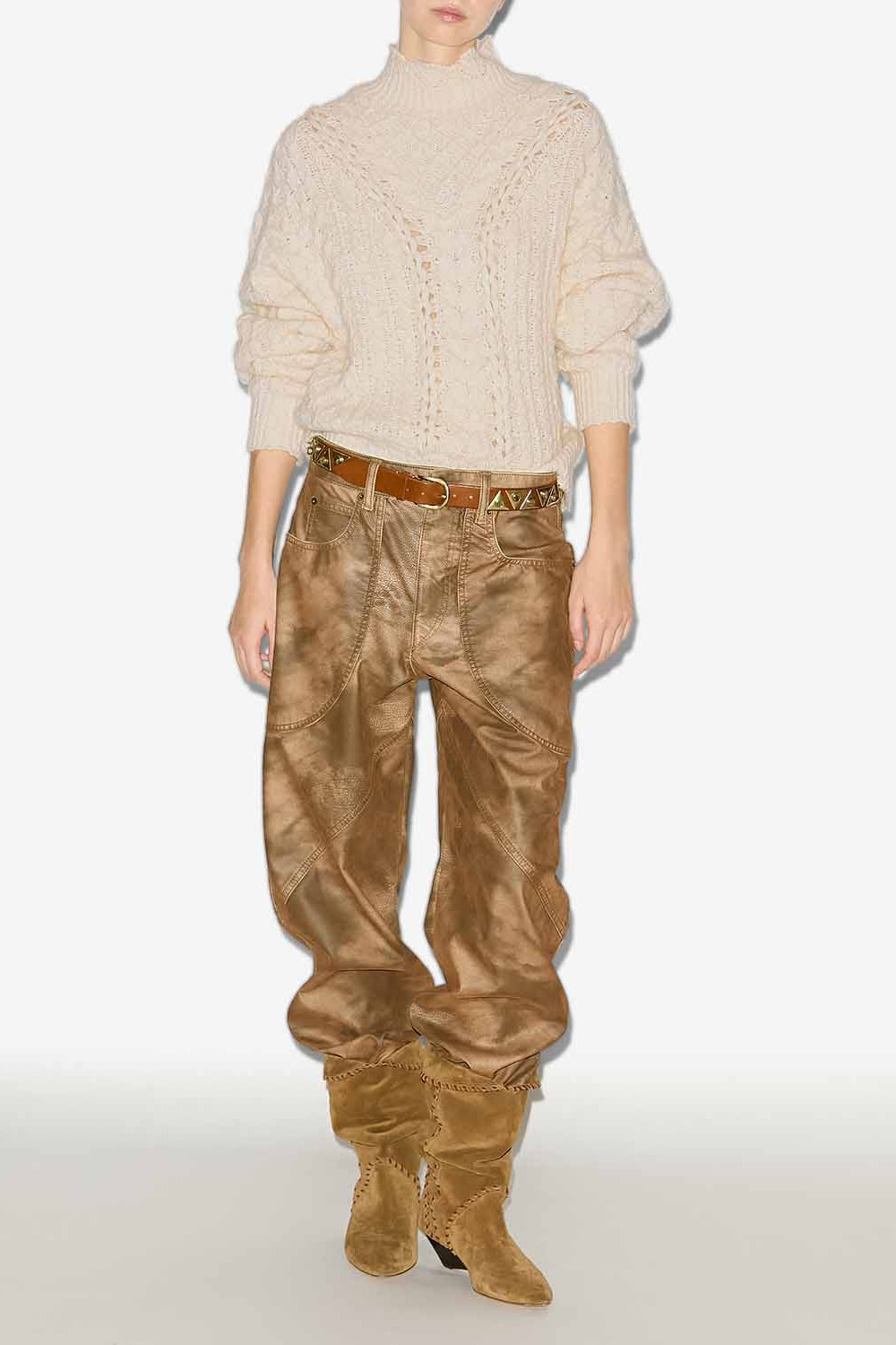 Pull bolinea en maille torsadée  - Écru - Woman - 2
