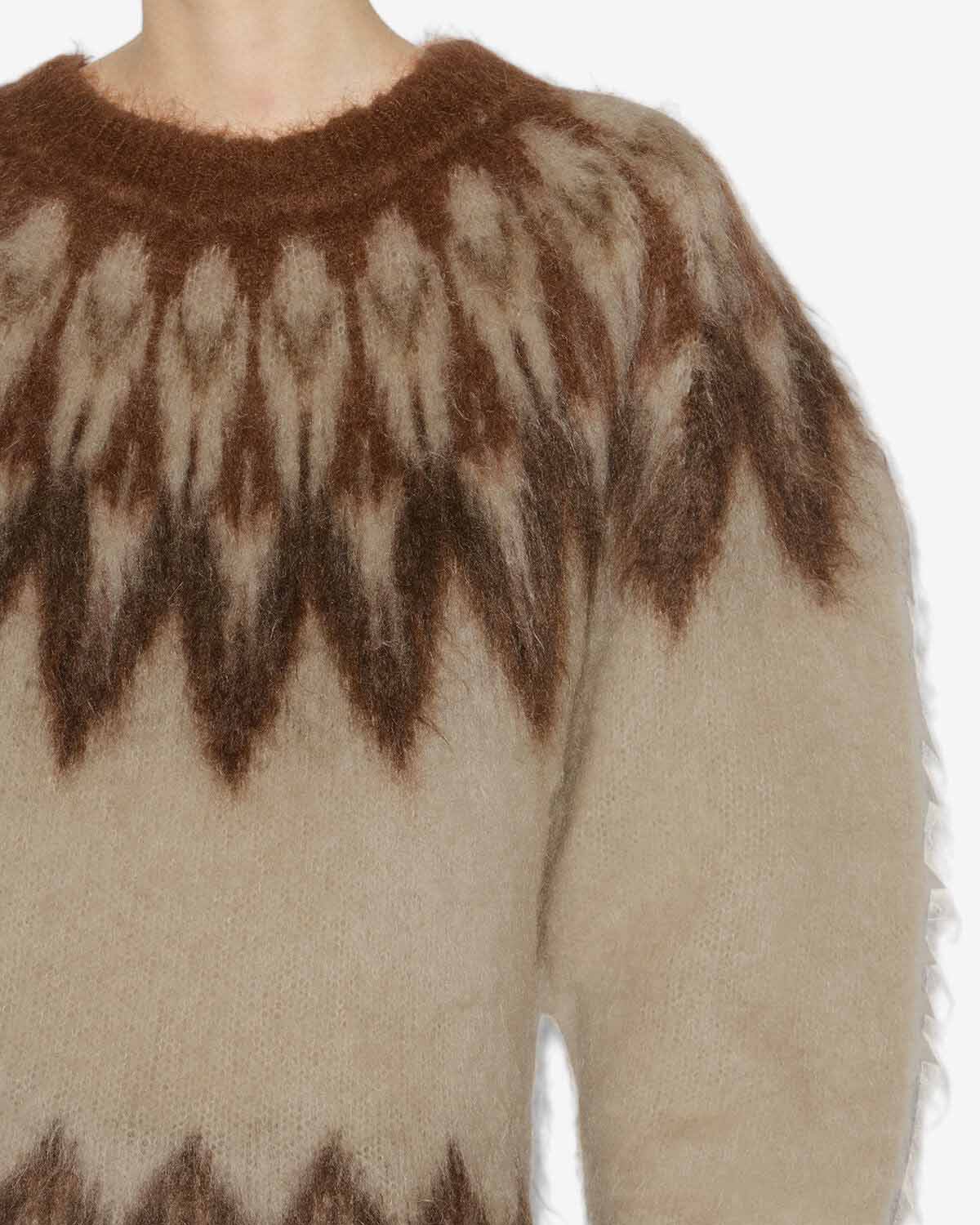 Natania mohair fair isle pattern sweater - Orange - Woman - 2