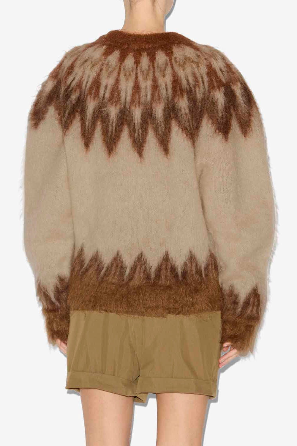 Pull natania en mohair à motif fair isle - Orange - Woman - 5