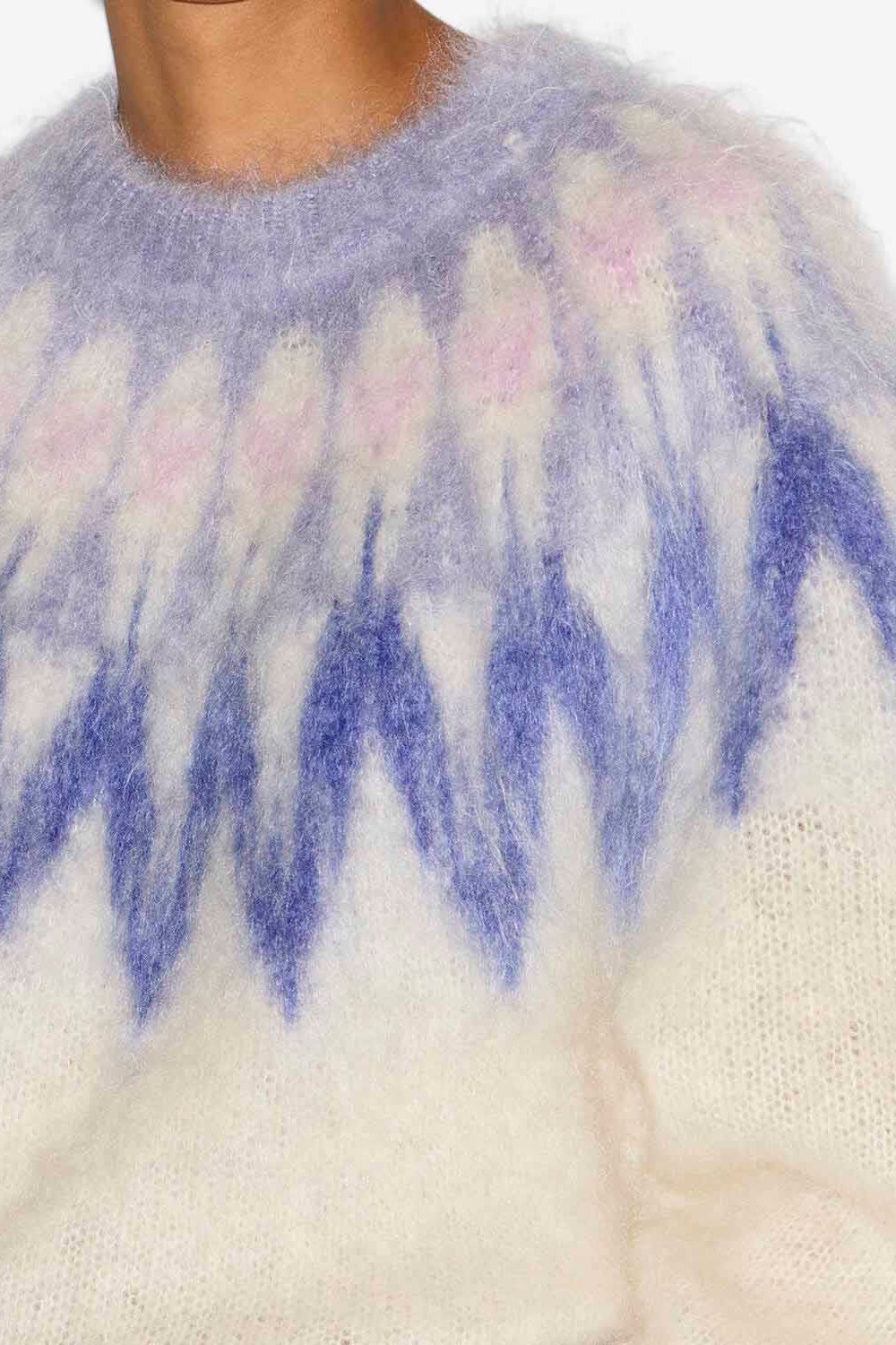 Pull natania en mohair à motif fair isle - Bleu - Woman - 3