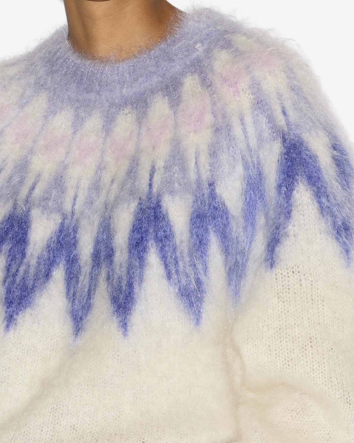 Maglione natania in mohair con motivo fair isle - Blu - Woman - 2