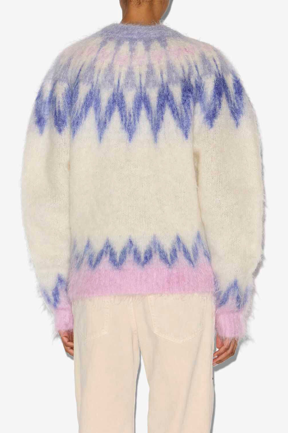 Pull natania en mohair à motif fair isle - Bleu - Woman - 5