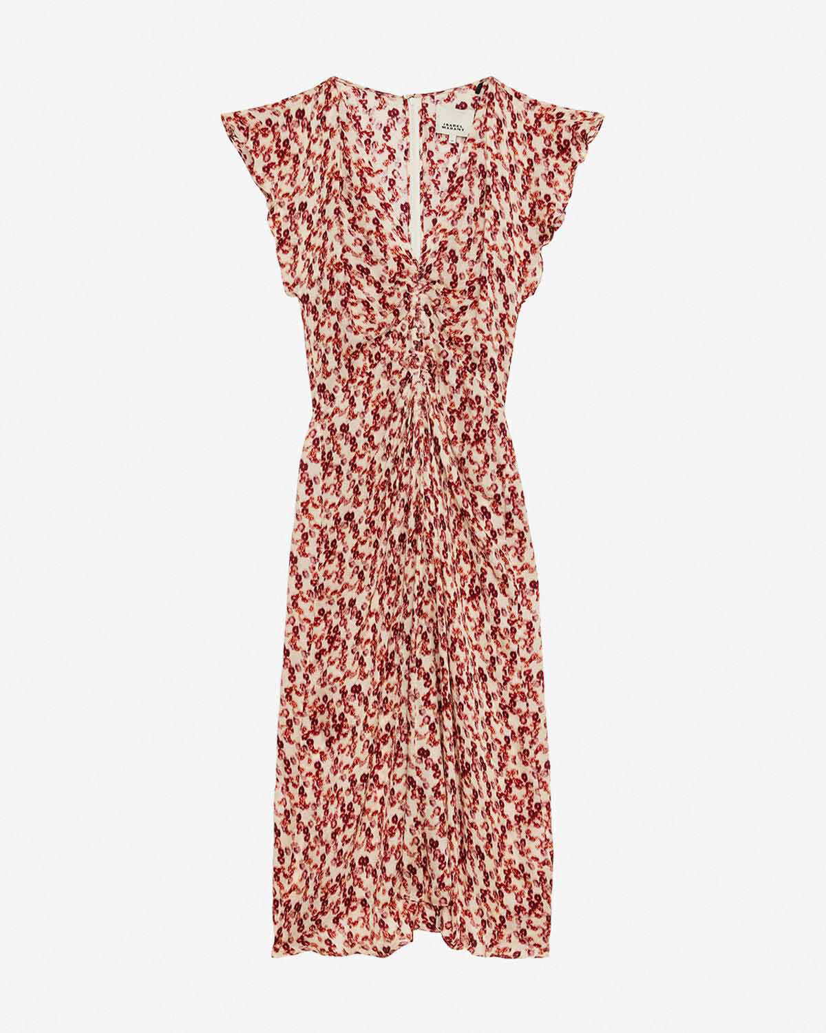Robe midi lyndsay en jacquard à motif - Rouge grenat - Woman - 4