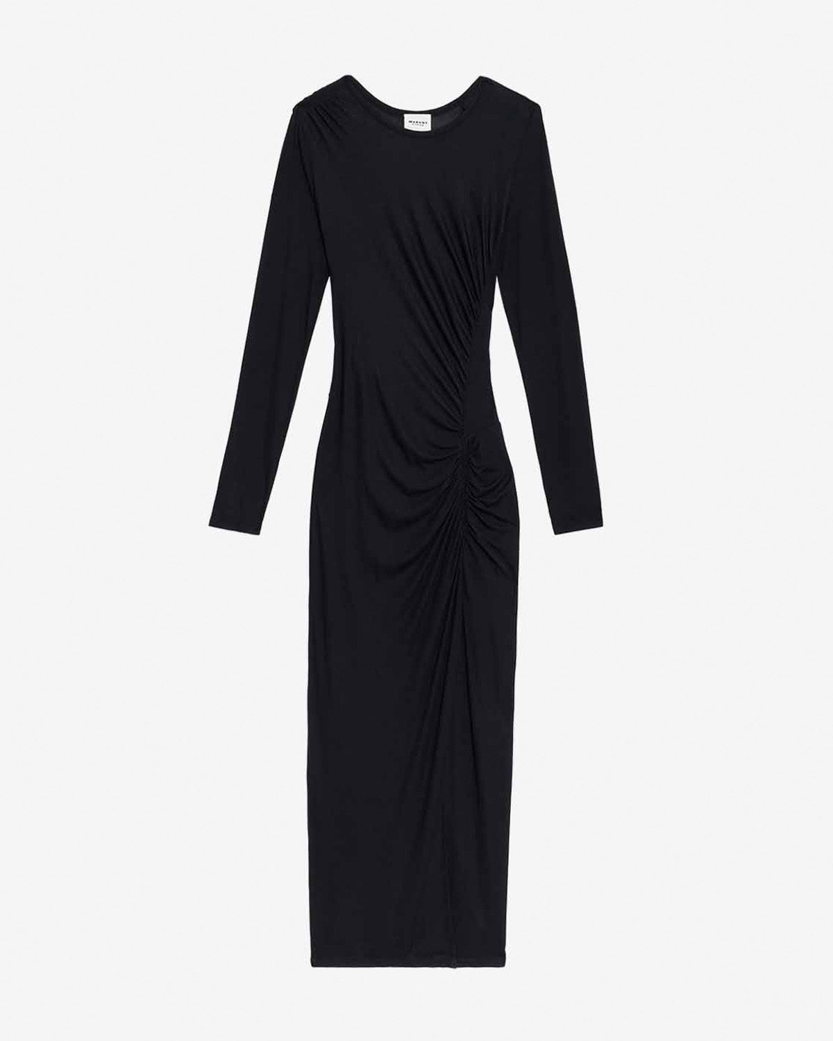 Abito lungo jelina in jersey drappeggiato - Nero - Woman - 4
