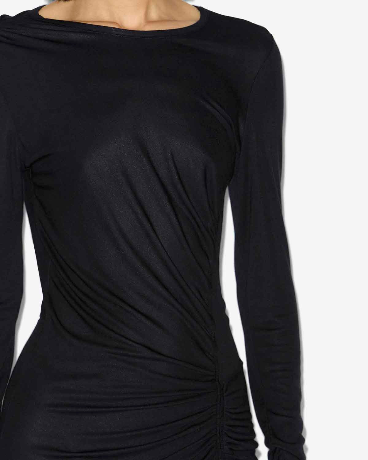 Abito lungo jelina in jersey drappeggiato - Nero - Woman - 2