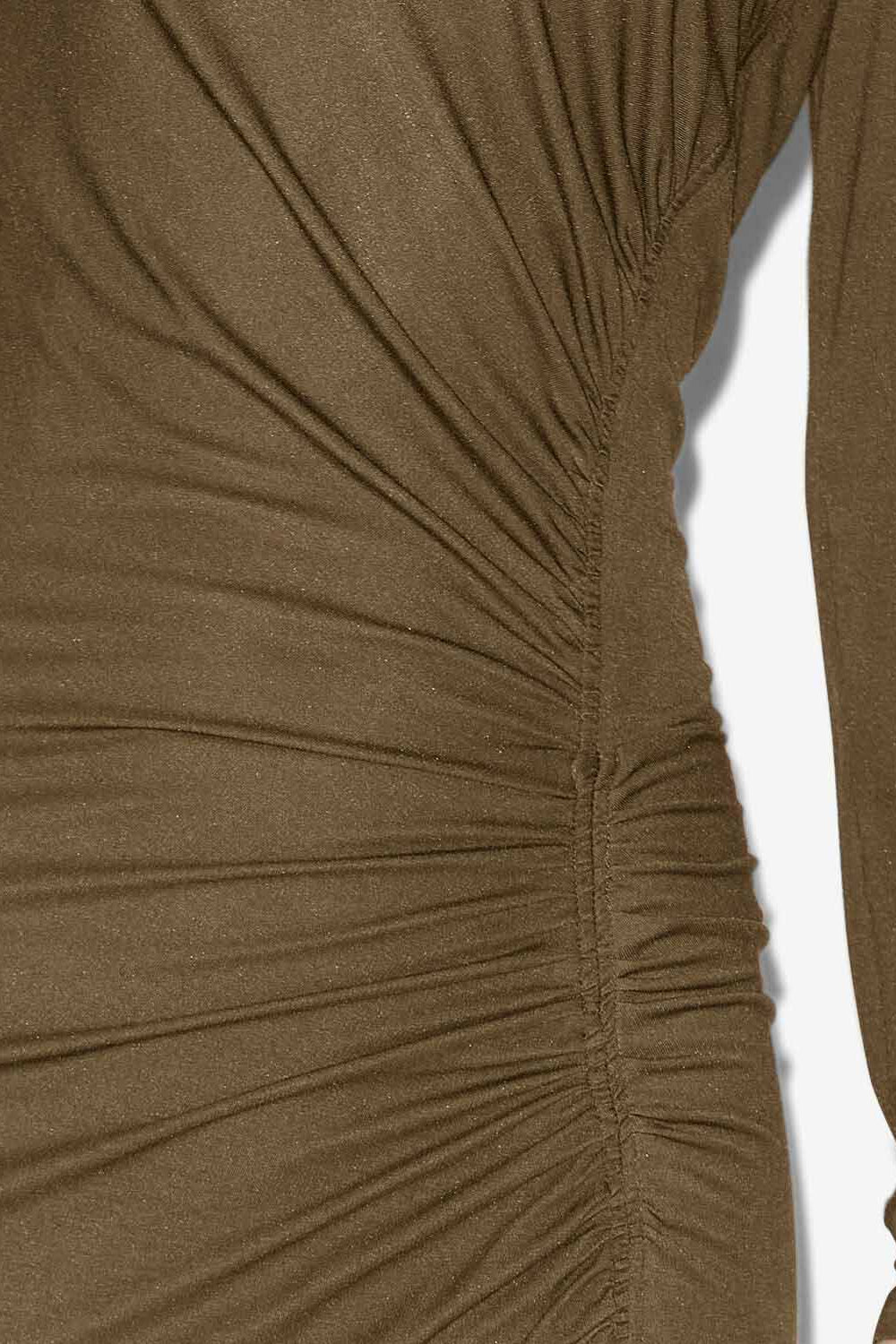 Robe longue jelina en jersey drapé - Kaki - Woman - 3