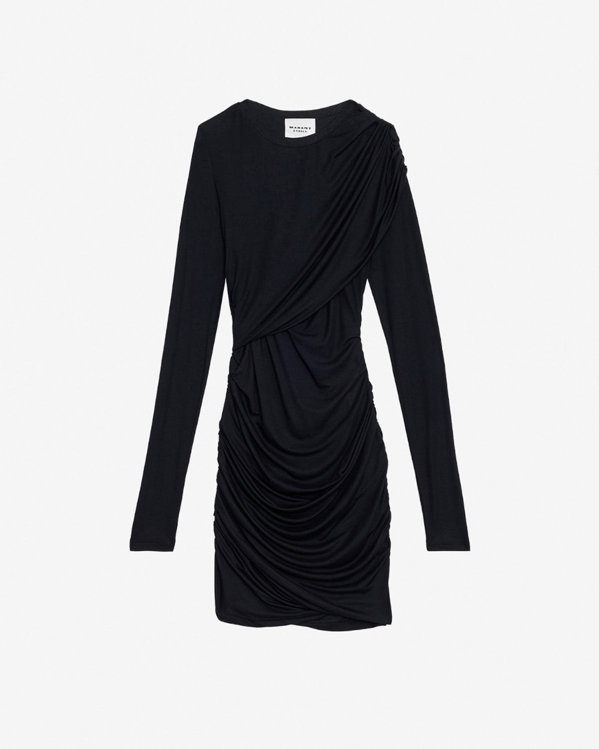 Abito corto denise in jersey drappeggiato - Nero - Woman - 5