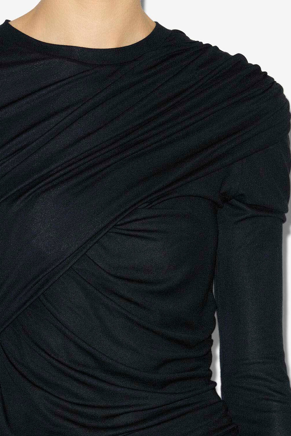Robe courte denise en jersey drapé - Noir - Woman - 3