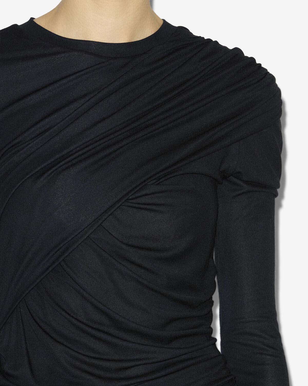 Abito corto denise in jersey drappeggiato - Nero - Woman - 2
