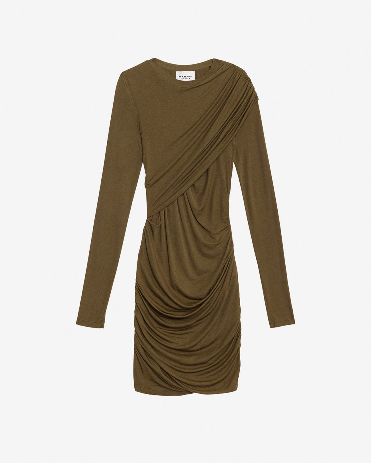 Abito corto denise in jersey drappeggiato - Cachi - Woman - 5