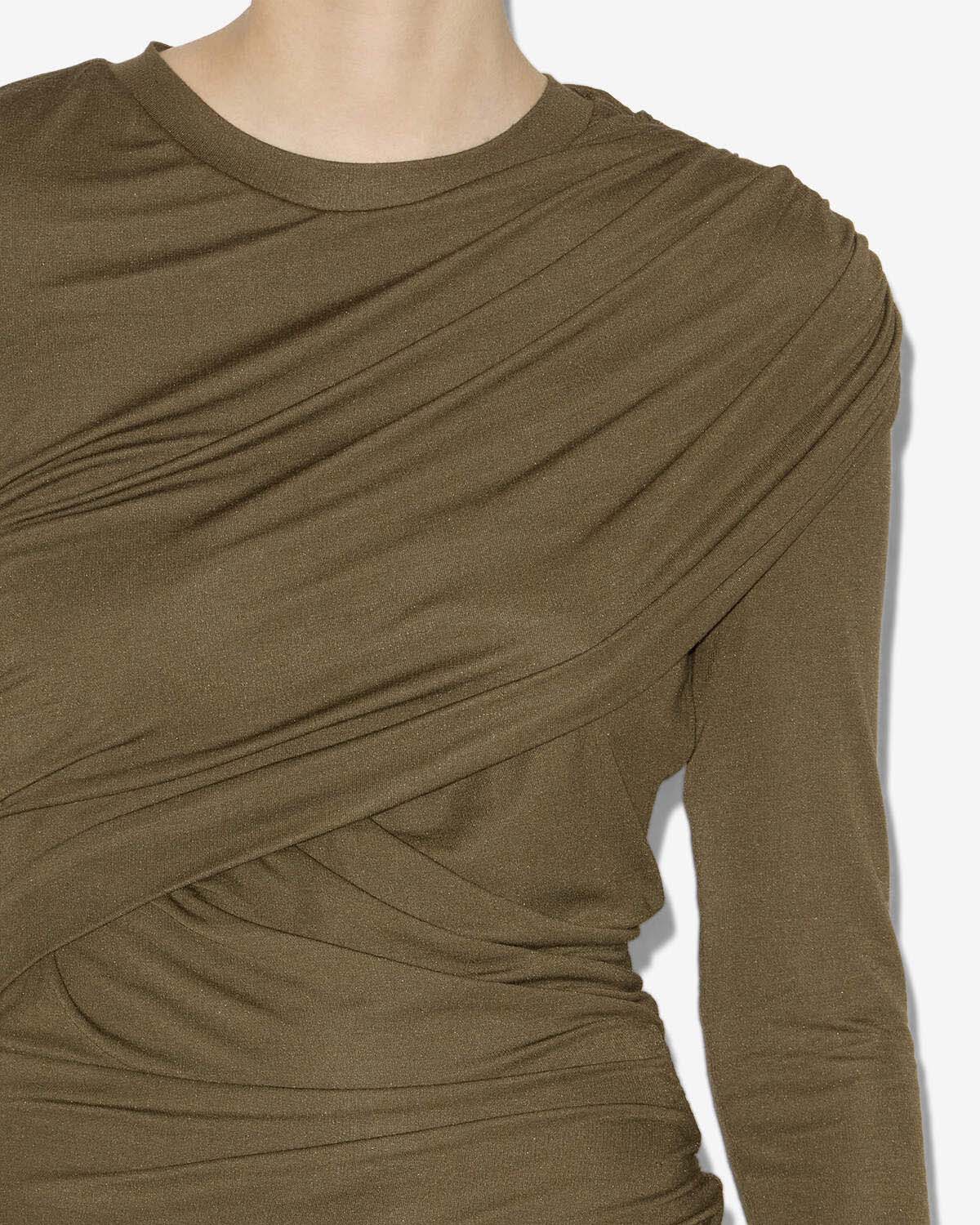 Abito corto denise in jersey drappeggiato - Cachi - Woman - 2