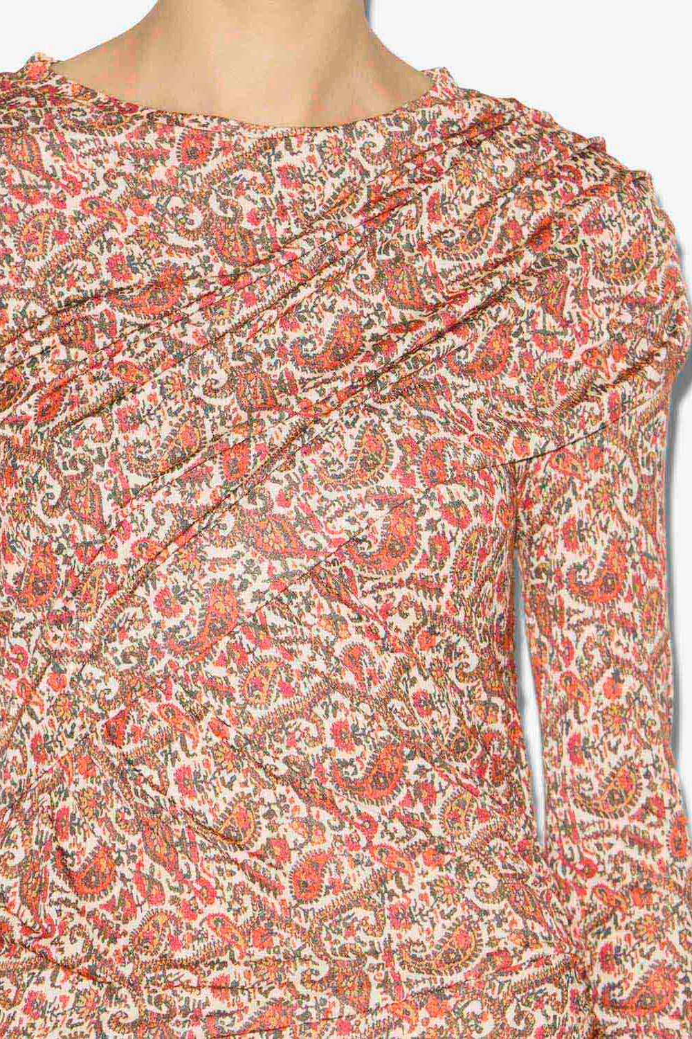 Robe courte denise en jersey drapé - Orange - Woman - 3