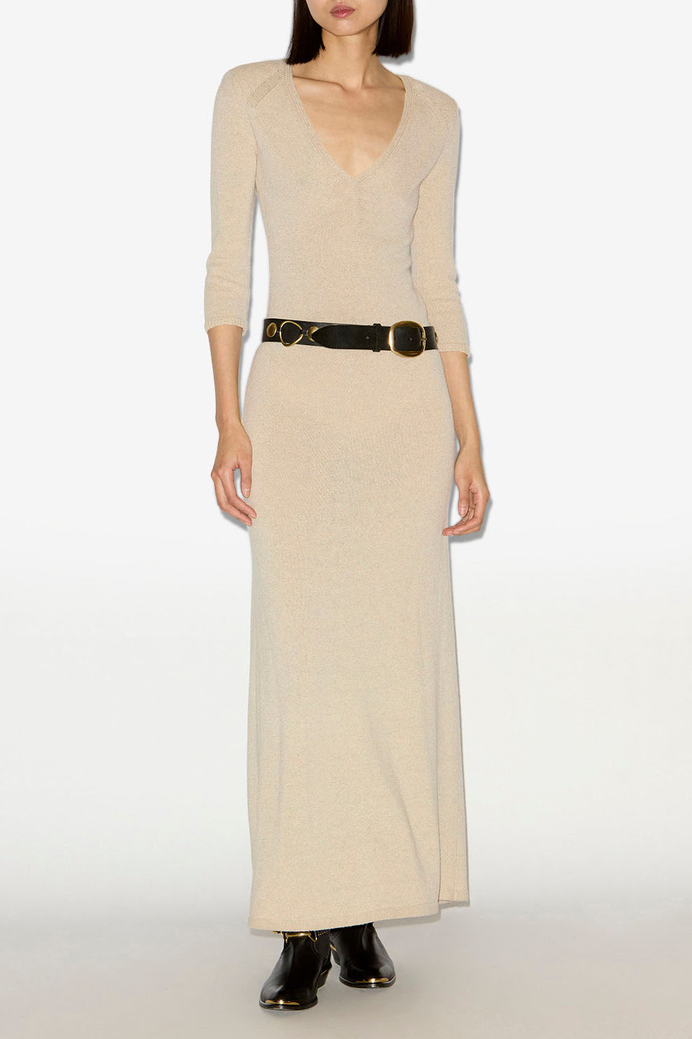 Robe longue salina en maille - Beige - Woman - 2