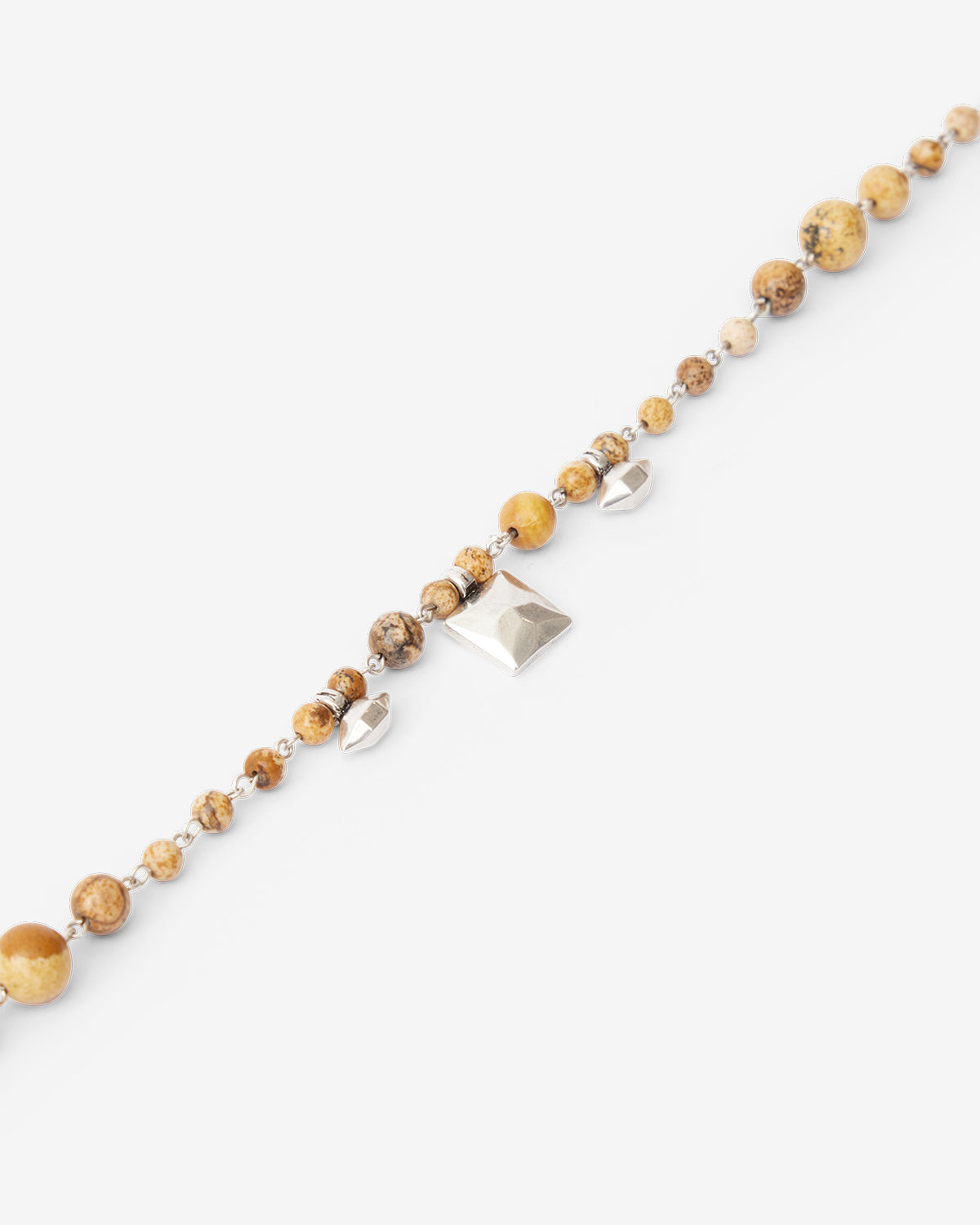 Collar jack de perlas y metal - Natural and silver - Man - 2