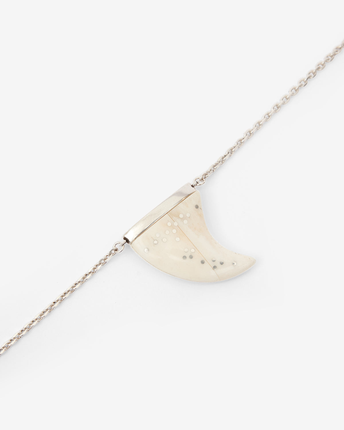 Elliot chain necklace Man Ecru-silver 1