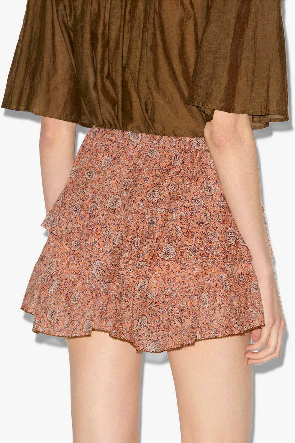 Rüschenshorts jocadia aus bedruckter baumwolle - Orange - Woman - 5