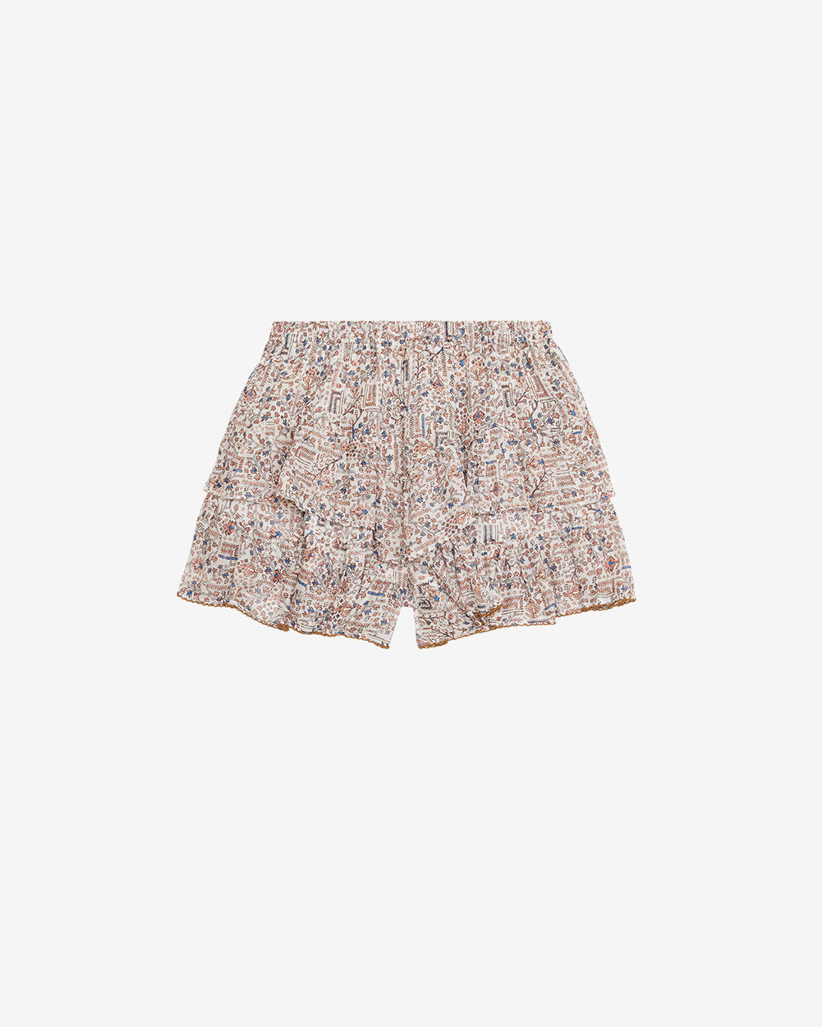 Shorts con volant jocadia in cotone con stampa - Ecru - Woman - 5