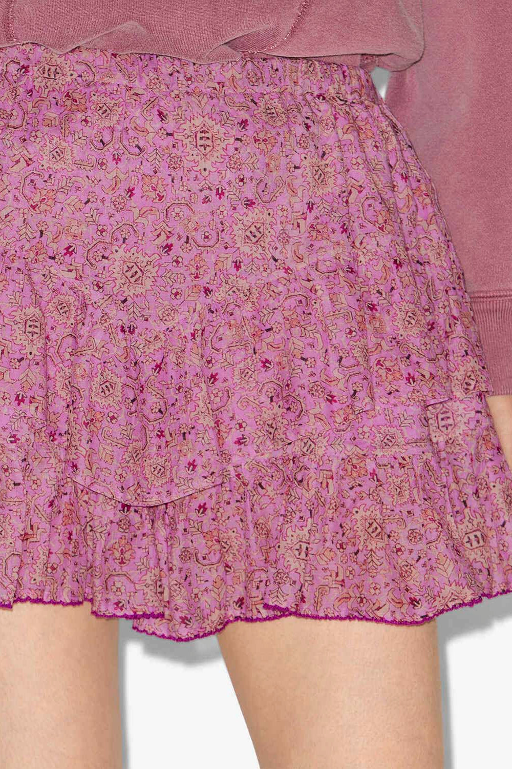 Shorts con volant jocadia in cotone con stampa - Rosa - Woman - 3