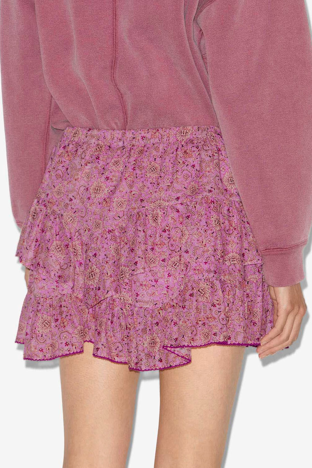 Shorts con volant jocadia in cotone con stampa - Rosa - Woman - 5