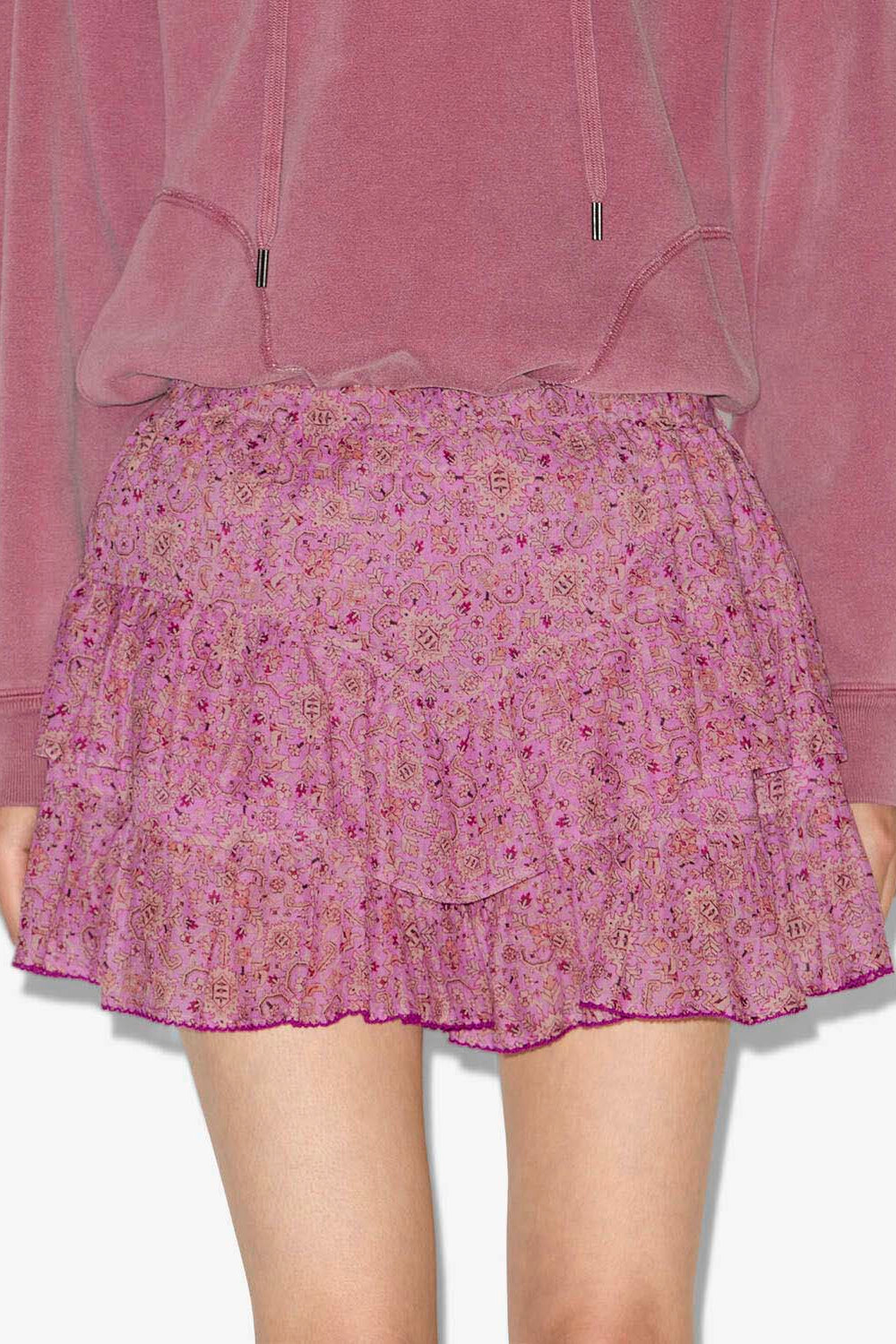 Shorts con volant jocadia in cotone con stampa - Rosa - Woman - 4