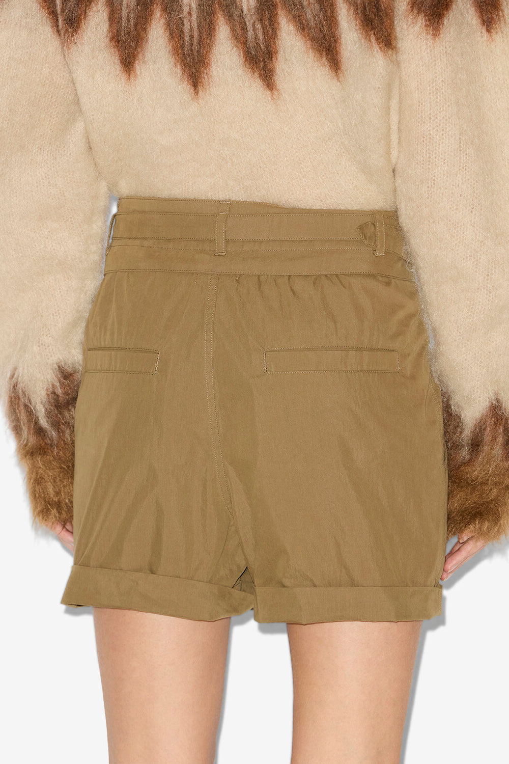 Shorts stile militare danica in cotone - Cachi - Woman - 5
