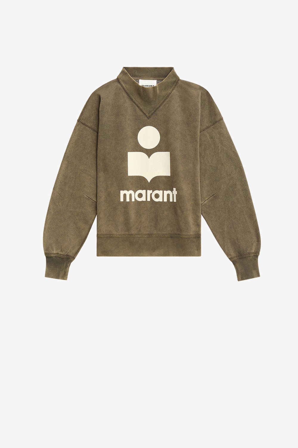 Sudadera de algodón con logotipo moby - Dark bronze-ecru - Woman - 1