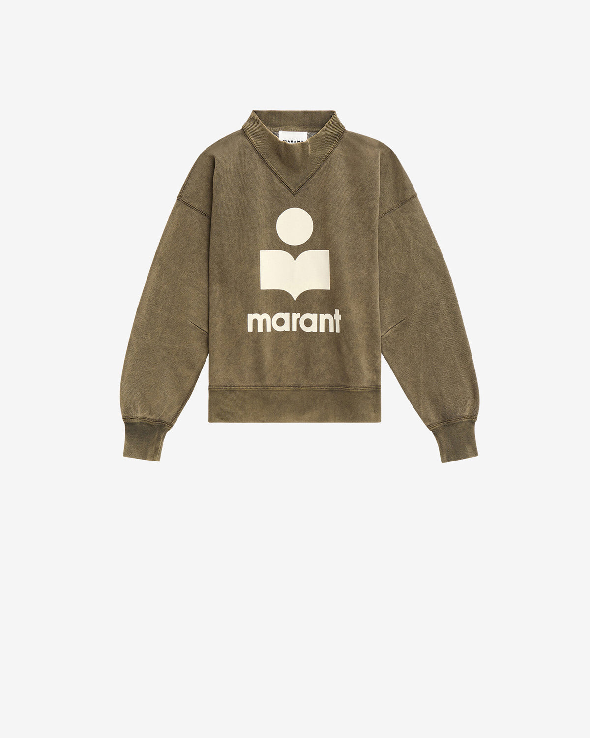 Sudadera de algodón con logotipo moby - Dark bronze-ecru - Woman - 5