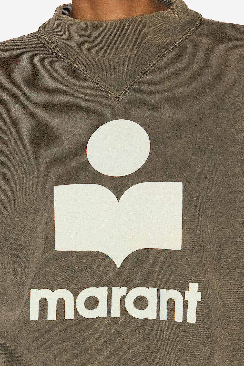 Sudadera de algodón con logotipo moby - Dark bronze-ecru - Woman - 3