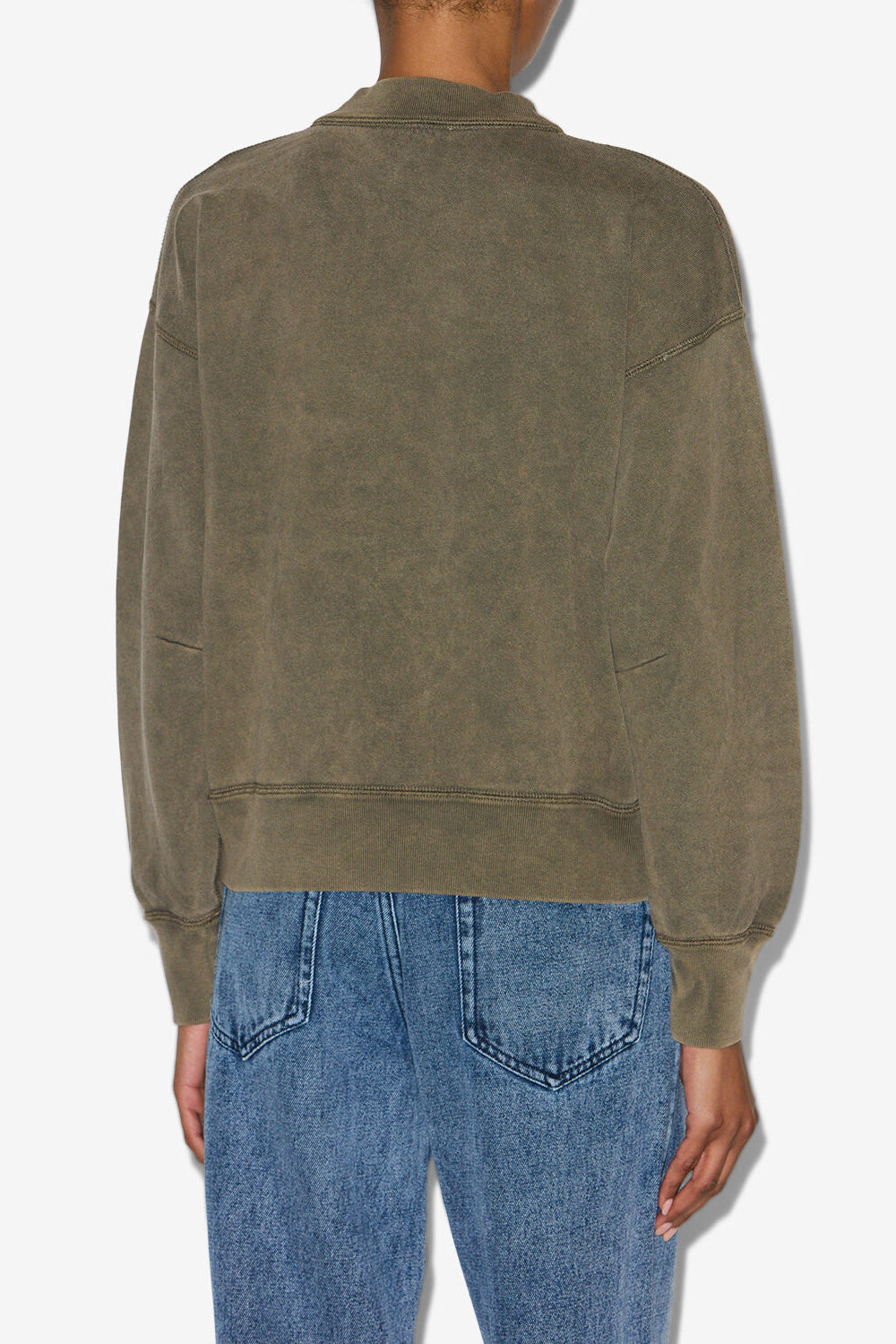 Sudadera de algodón con logotipo moby - Dark bronze-ecru - Woman - 5