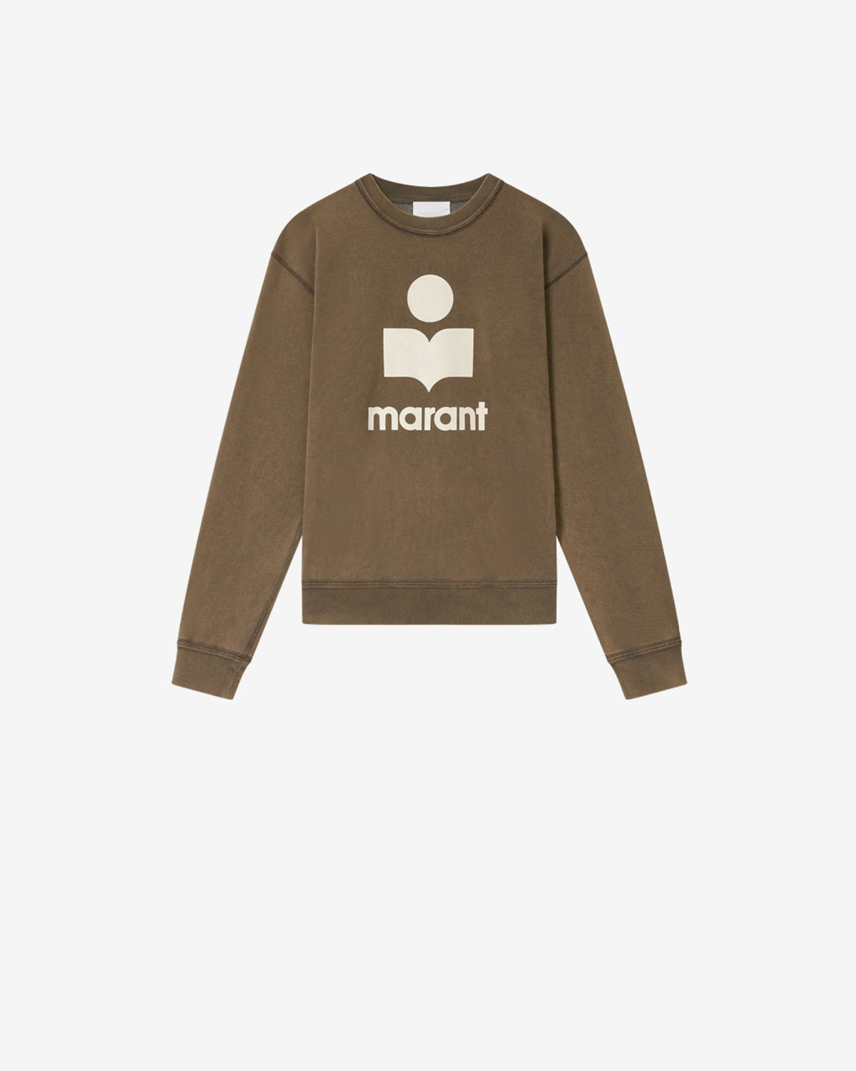 Felpa mikoy in cotone con logo - Dark bronze-ecru - Man - 1