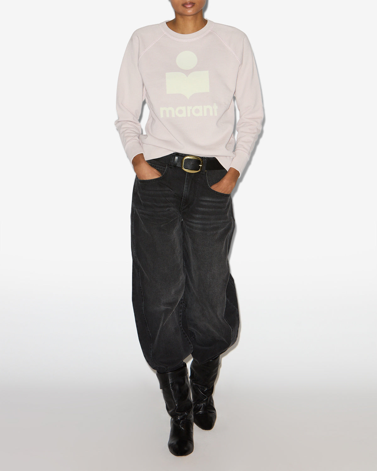 Sweatshirt millyny en coton à logo  - Clair rose-écru - Woman - 1